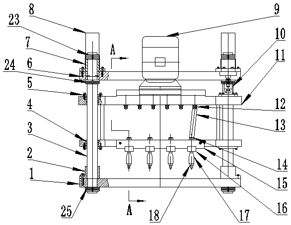 Multi-axis quick-change drill bit assembly structure and quick-change method for drilling holes in conveyor belts