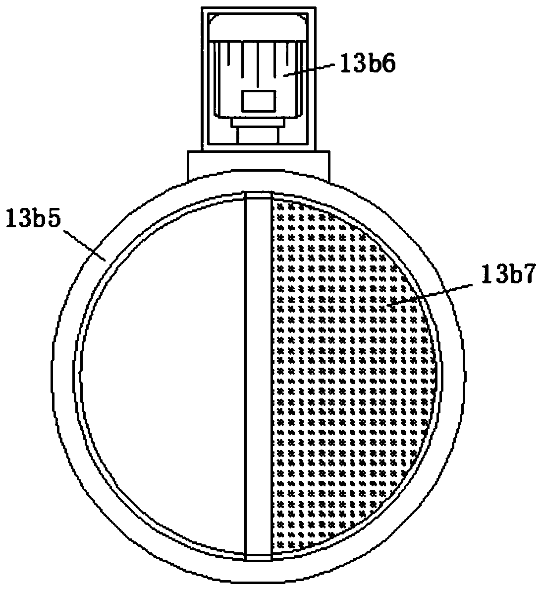 Waterproof roll production workshop waste gas treatment device and treatment process thereof