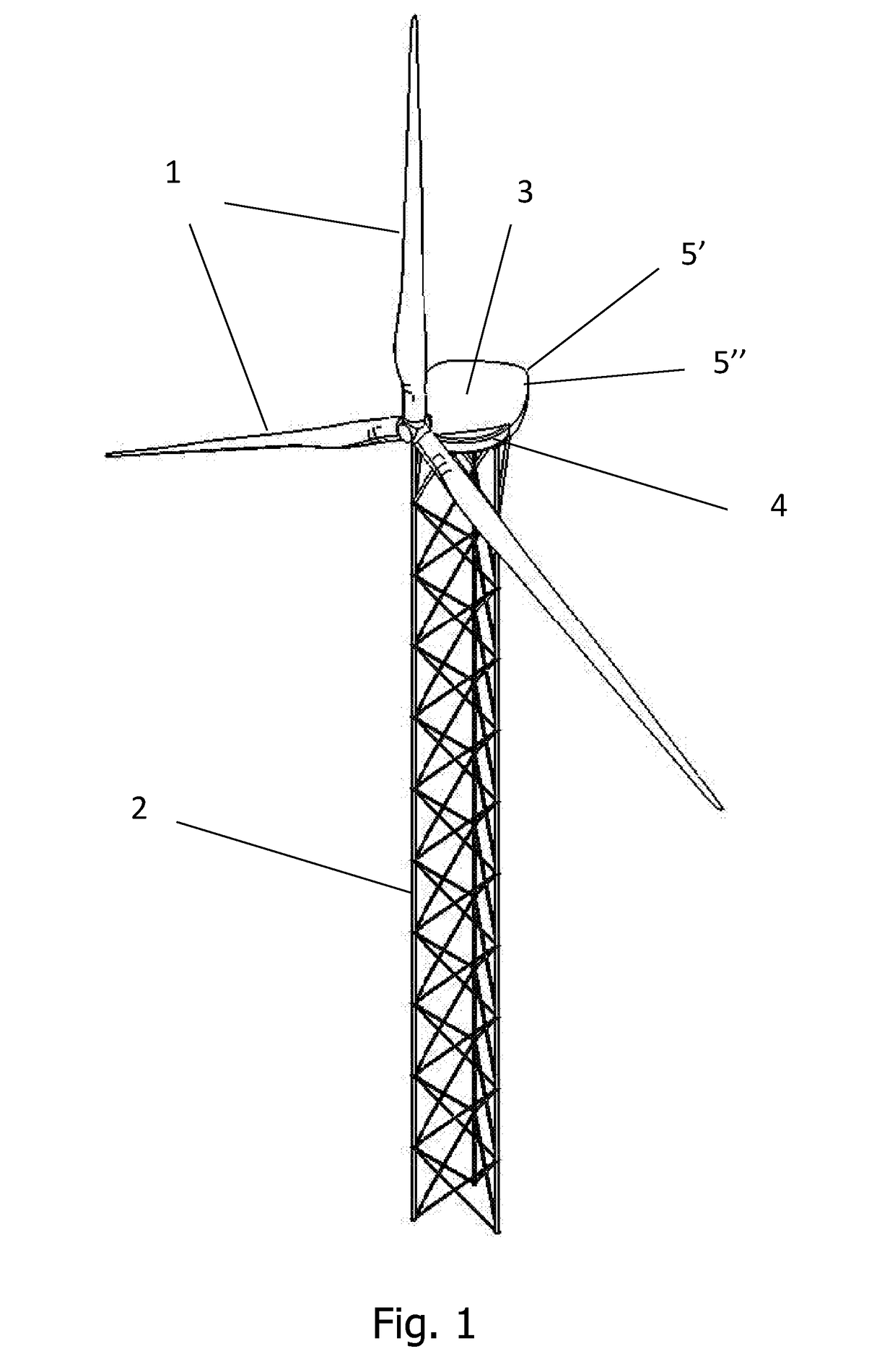 Apparatus for Changing the Angle of Inclination in Wind Turbines