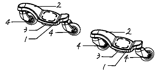 Fitted upper and lower panel swing foot roller skates