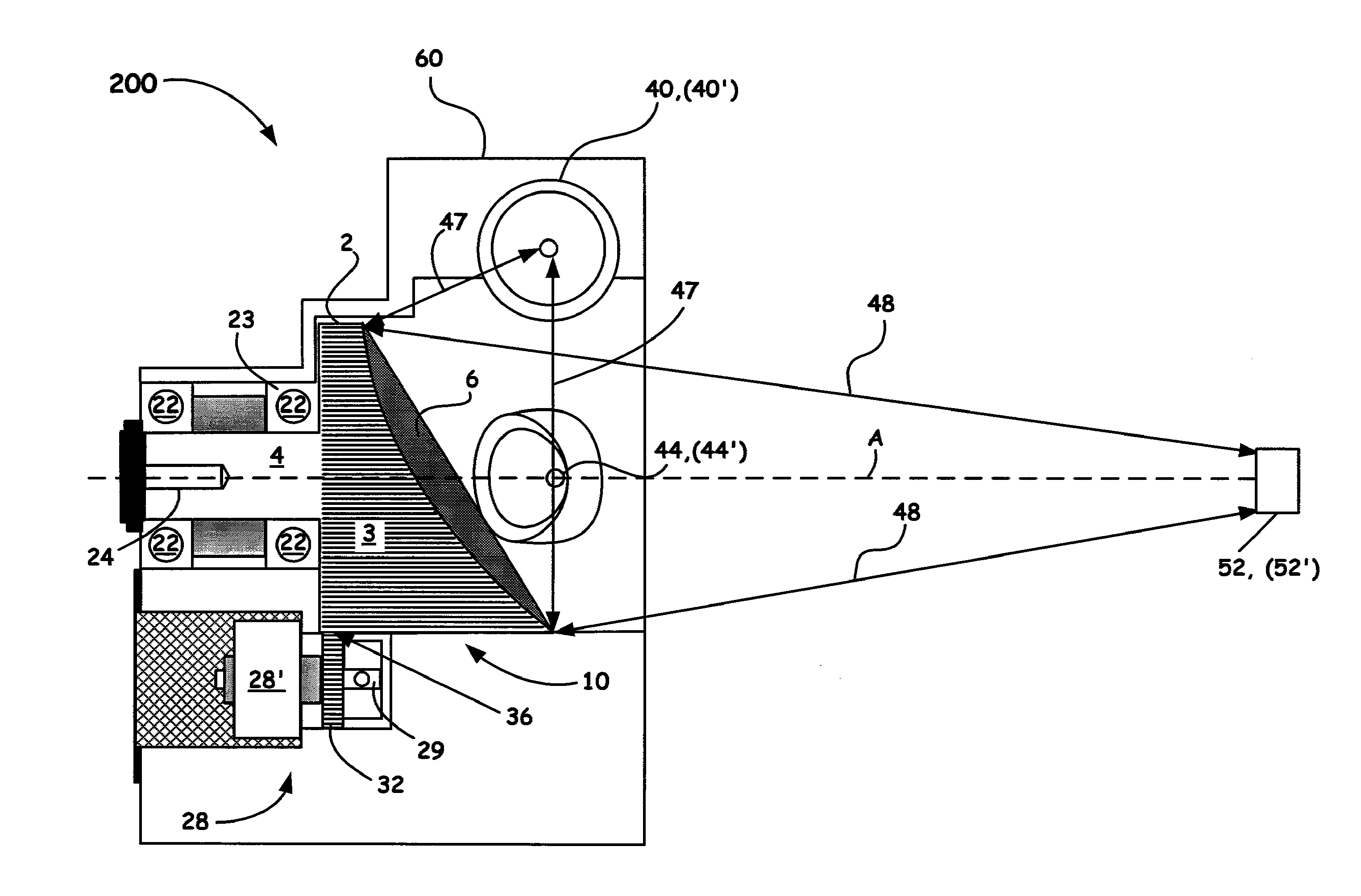 Monolithic Geared Optical Reflector