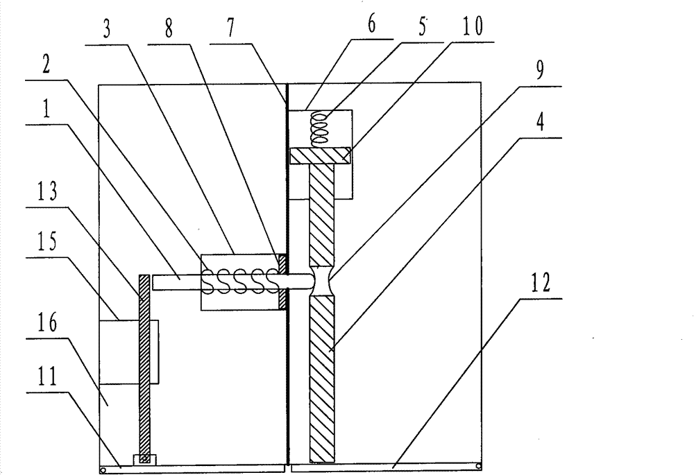 Hard locking device for high-voltage metering cabinet