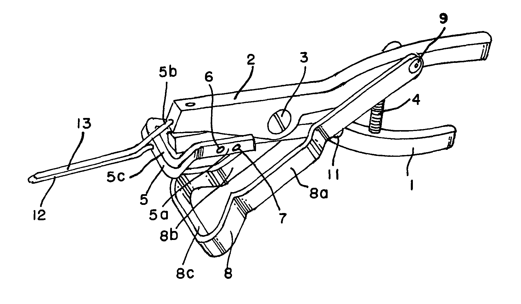 Shrimp peeling, deveining and head removal tool