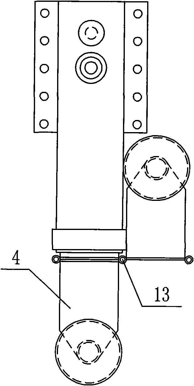 Lifting semitrailer outrigger