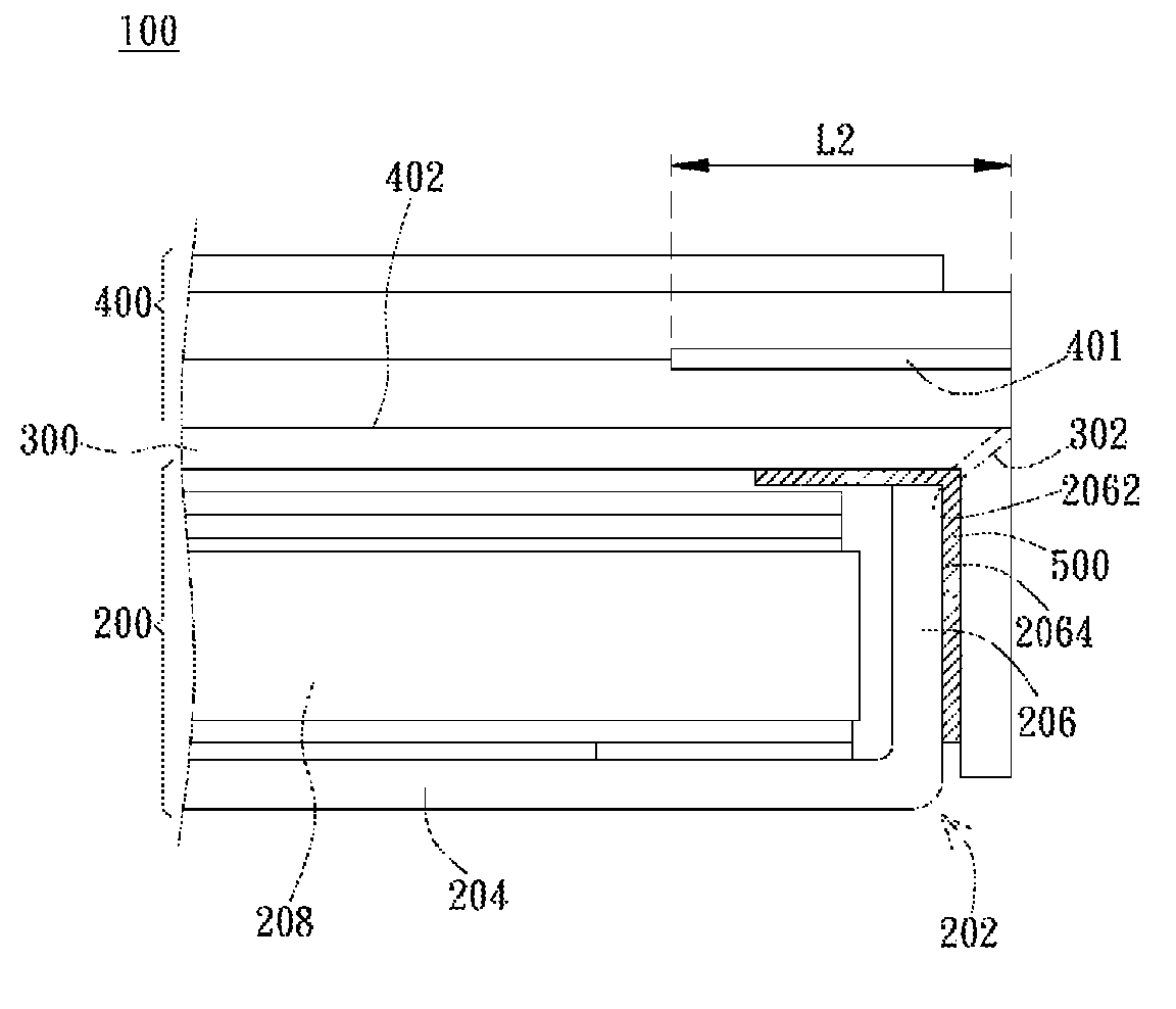 Display device with narrowed frame border and manufacturing method thereof