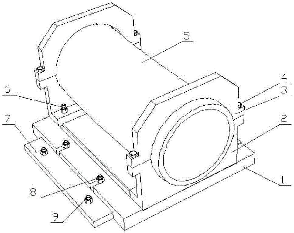 Special combined fixture for machining upper end face and lower end face of round mold crystallizer copper tube and use method of special combined fixture