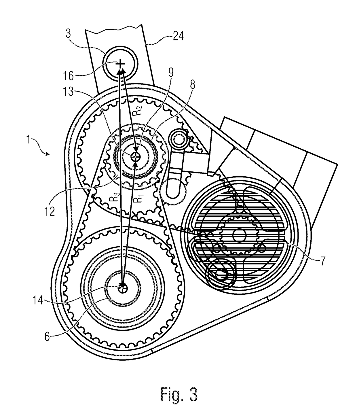 Drive device for a bicycle driven by an electric motor