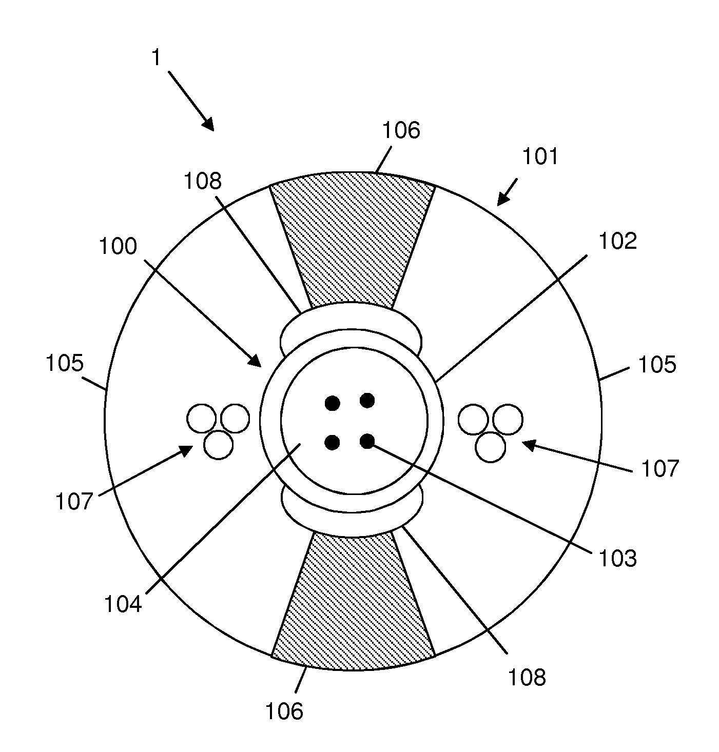 Optical cable for terrestrial networks