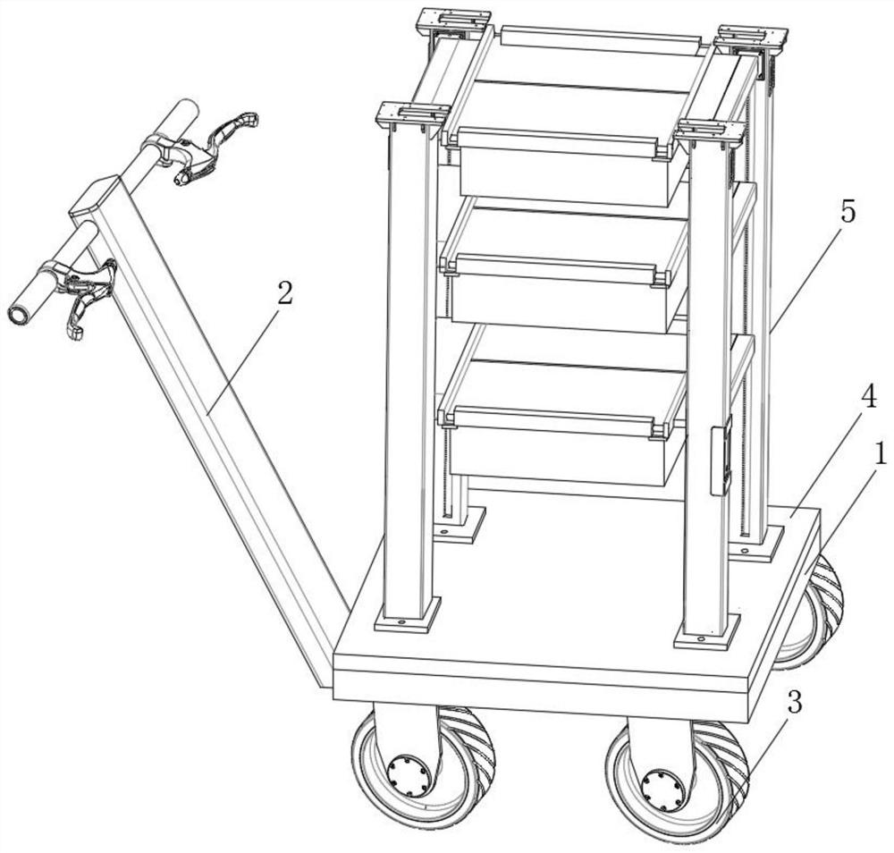 A baking trolley with enamel lid and its operation method