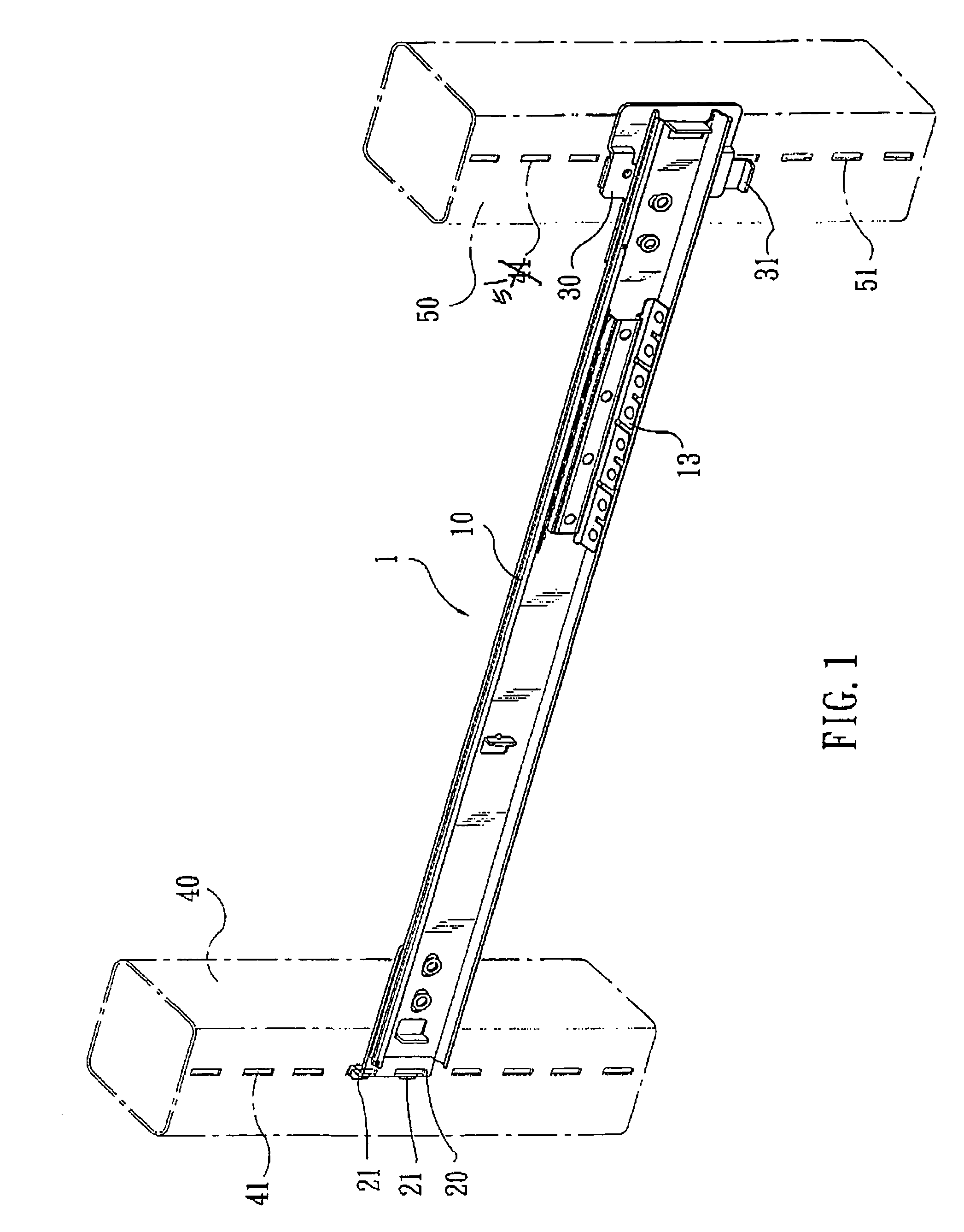 Hook-on type rail