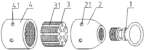 Bundle penetrating device for interior of post-tensioning method prestress corrugated pipe and construction method thereof