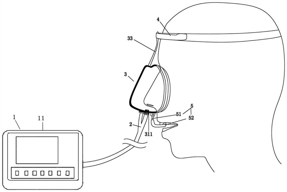 Intelligent nasal mask fixing system of noninvasive respirator