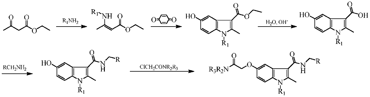 Benzpyrole-3-formamide compound and application thereof