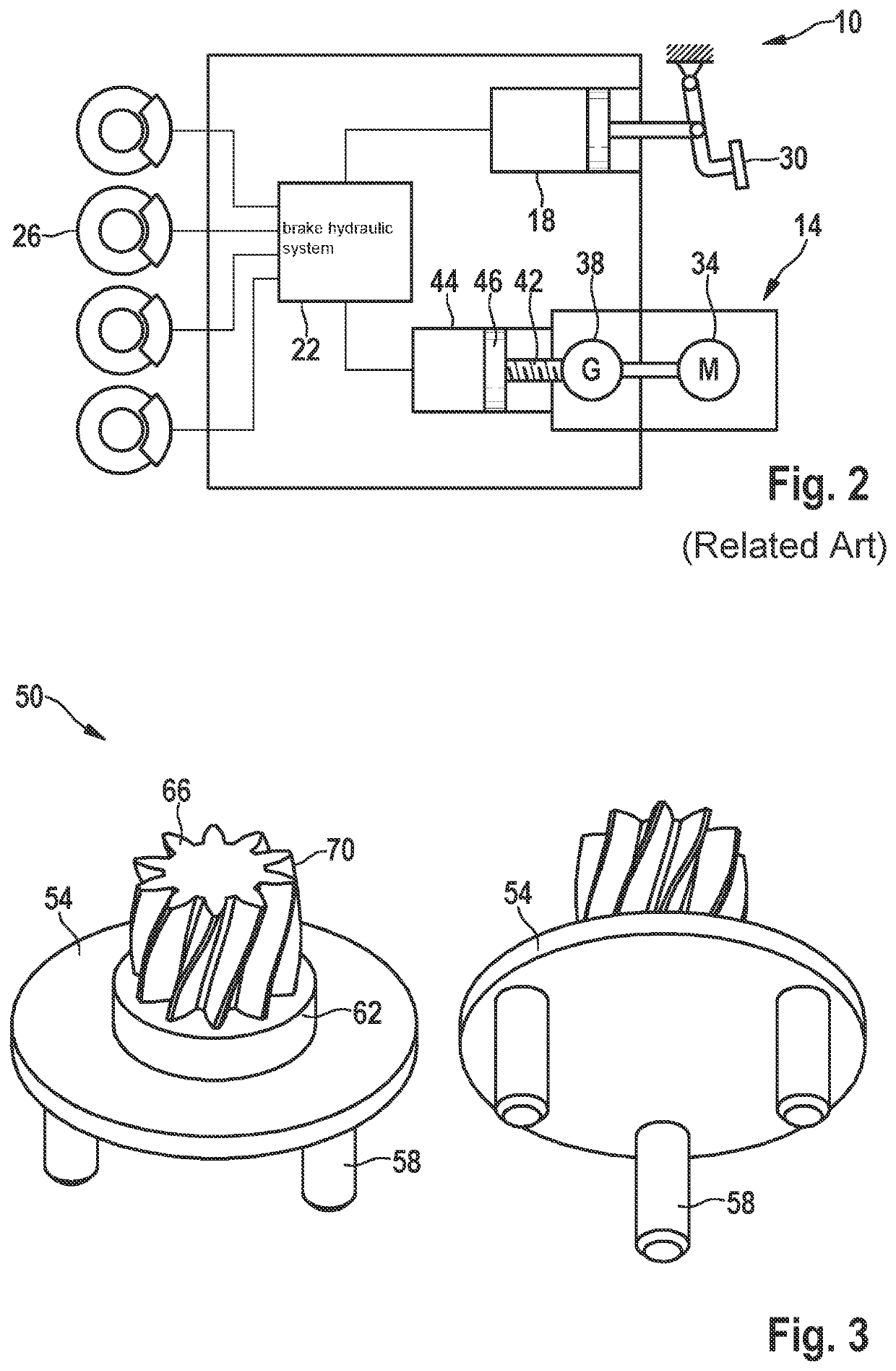 Electromechanical brake pressure generator including a gear and method for manufacturing a gear for an electromechanical brake pressure generator