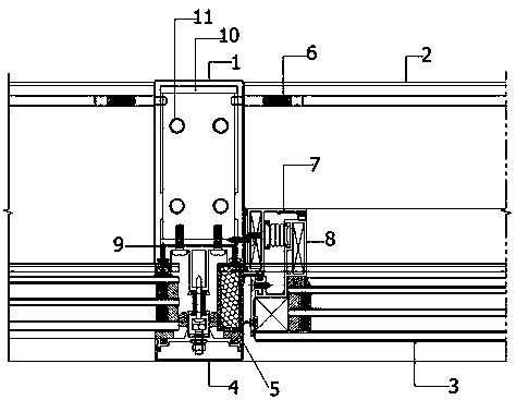 Frame type curtain wall fabricating structure