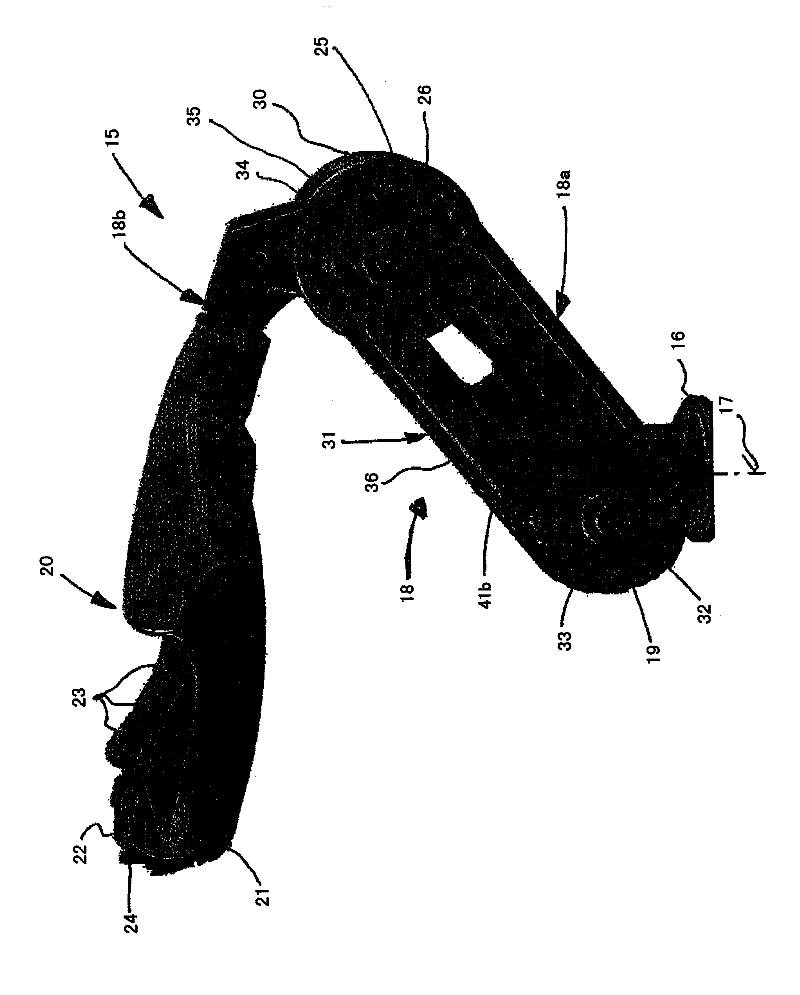 Rudderstock for ground transmission machine operated by rudderstock