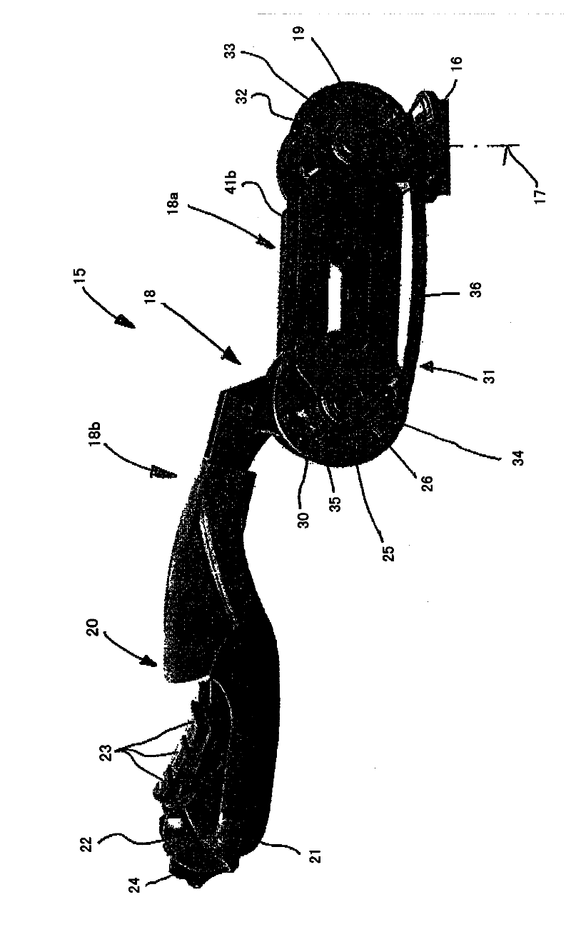 Rudderstock for ground transmission machine operated by rudderstock