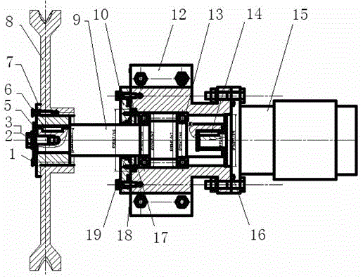 Driving device of rope sawing machine