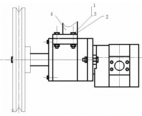 Driving device of rope sawing machine