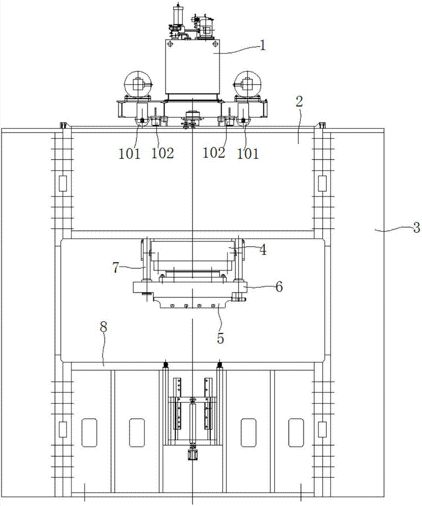 A large tonnage rotary mobile hydraulic press