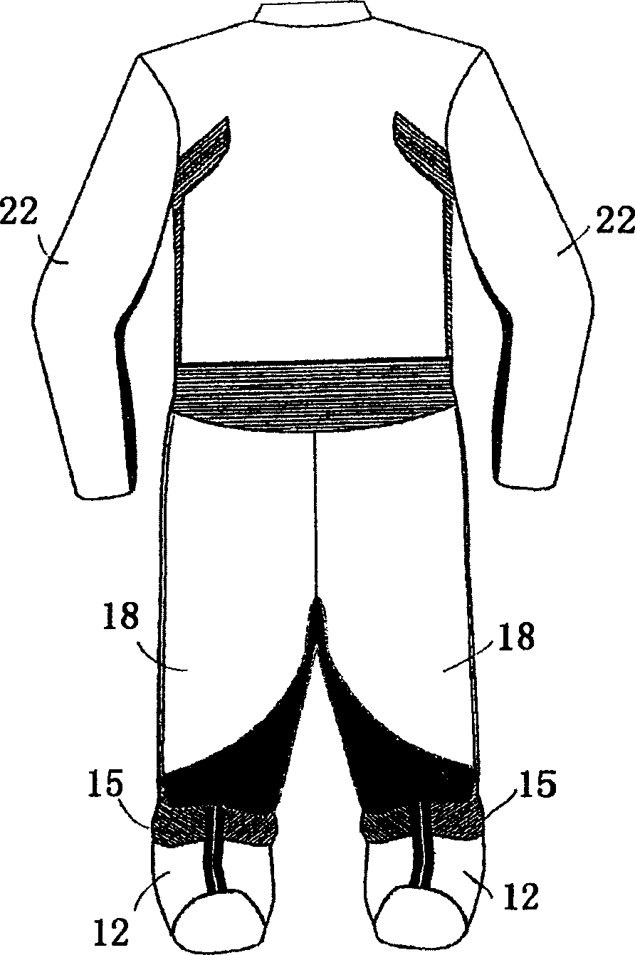 Garment for motorcyclists with improved comfort