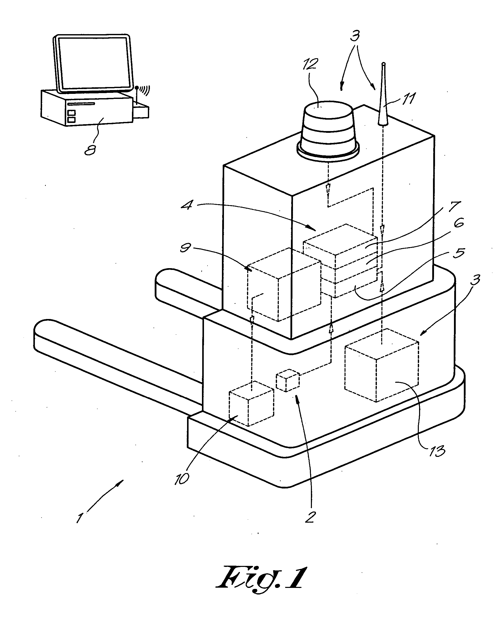 Automatically guided vehicle with improved navigation