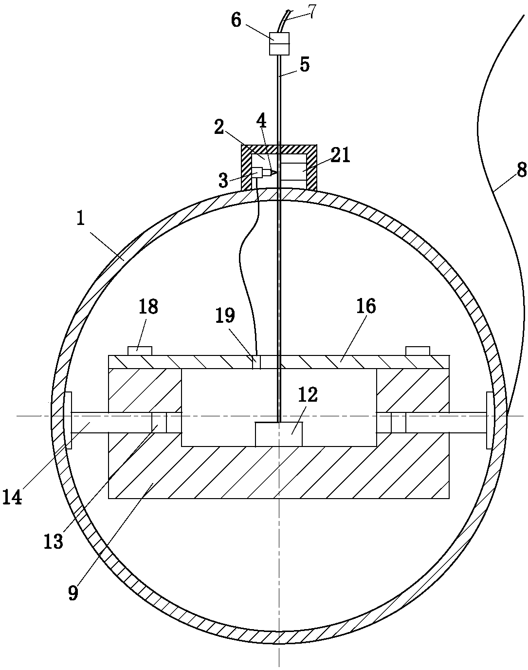 Blast hole spaced charging device for engineering blasting