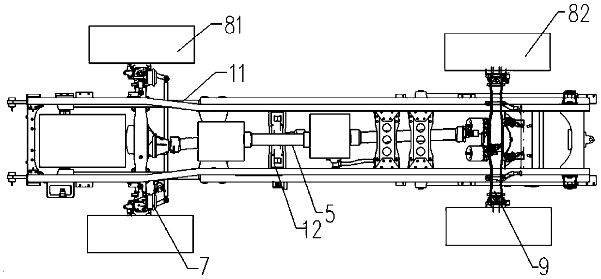 Wheeled armored vehicle chassis