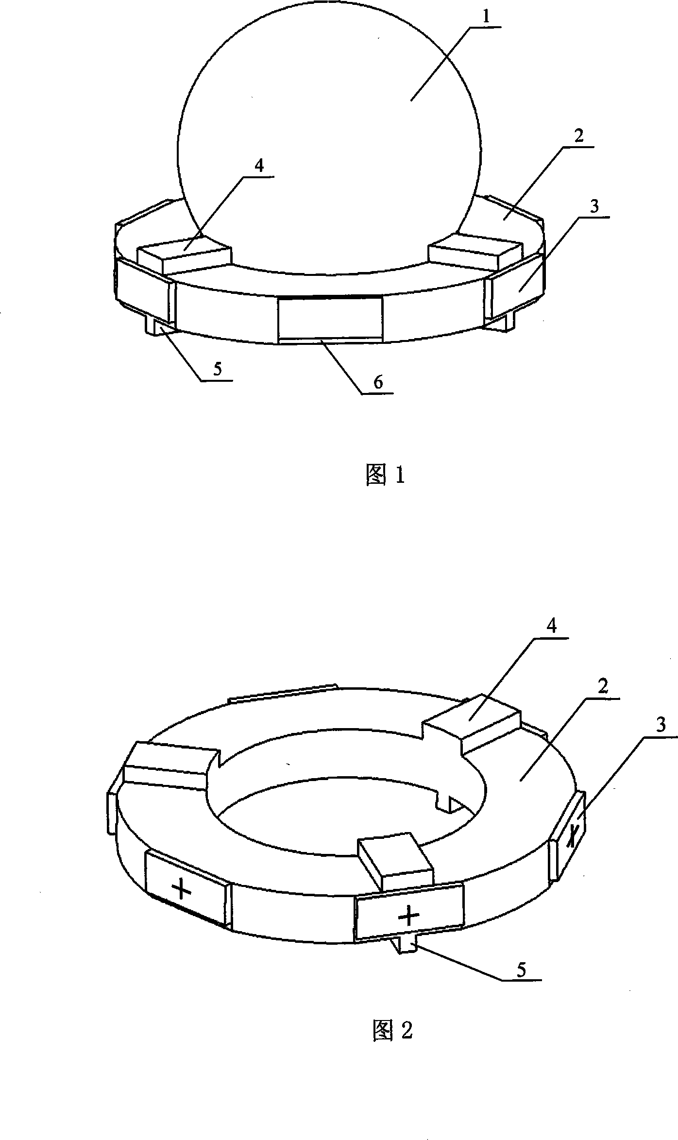 Round annular multiple freedom degrees ultrasound electric machine and electric excitation method thereof