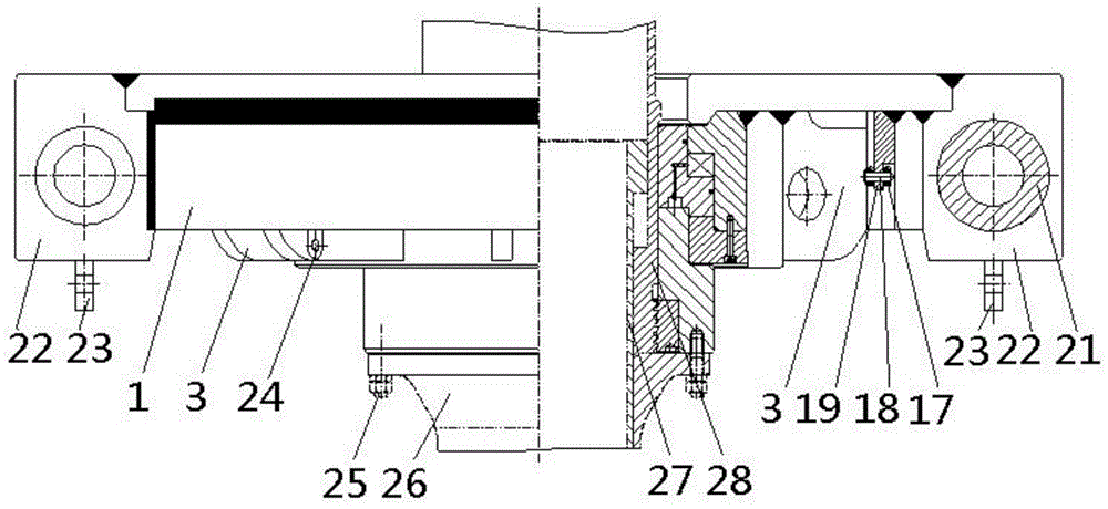 A rotating split riser tensioning ring