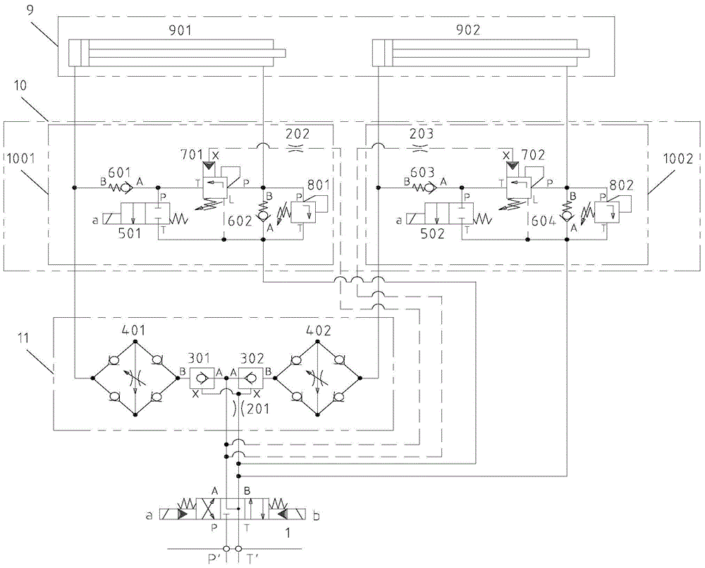 A new type of hydraulic control system for transfer loader