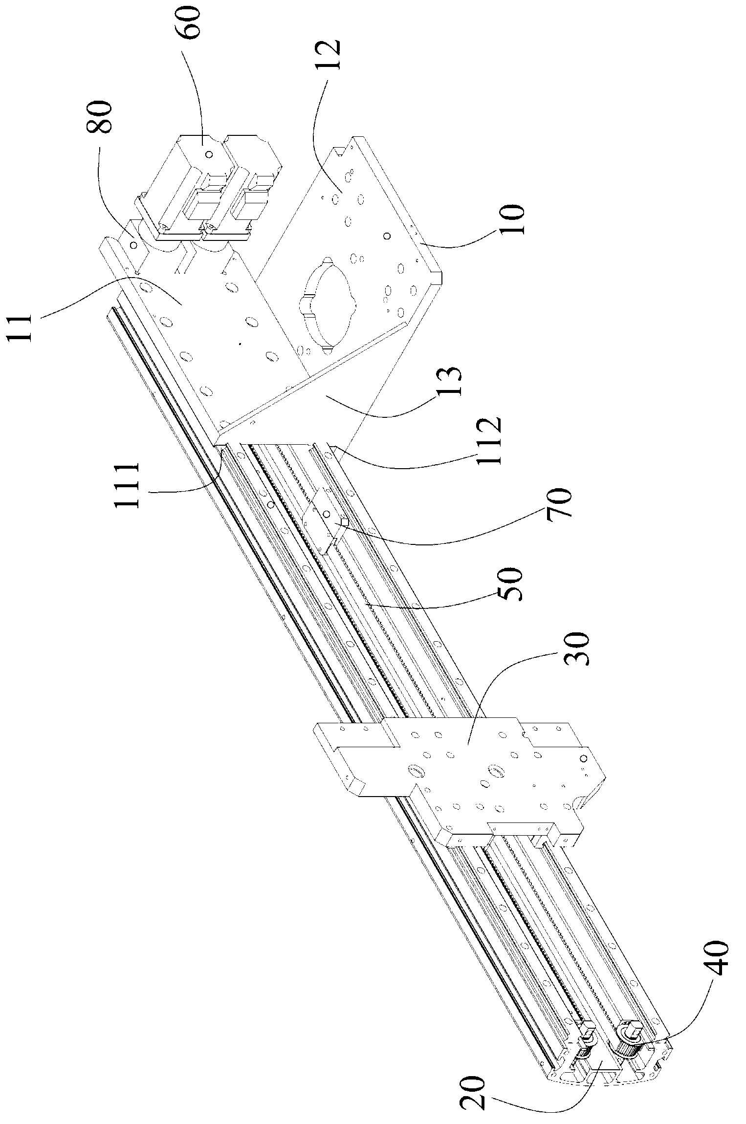 Belt transmission structure for mechanical arm