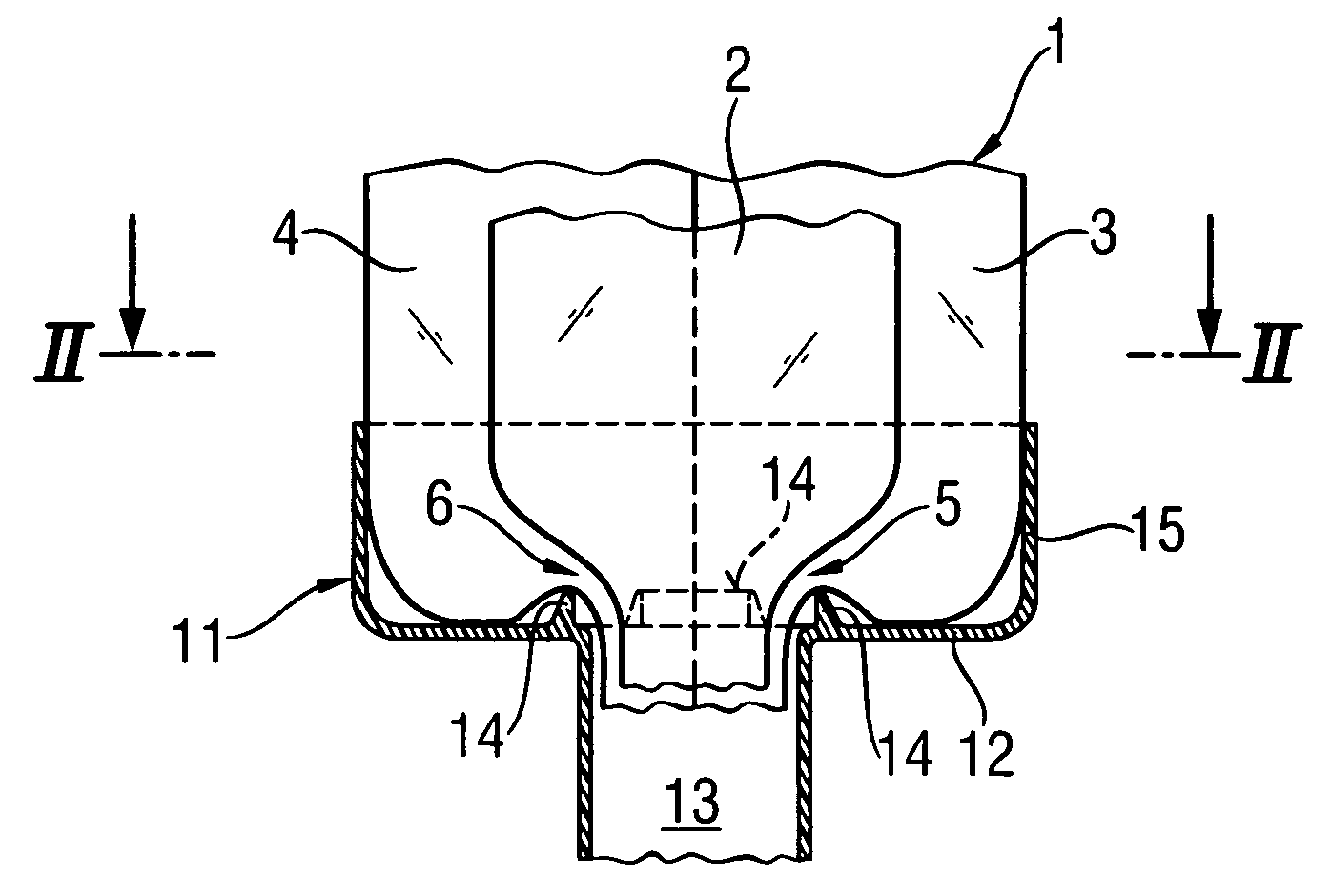 Head part for a multi-chamber tube bag