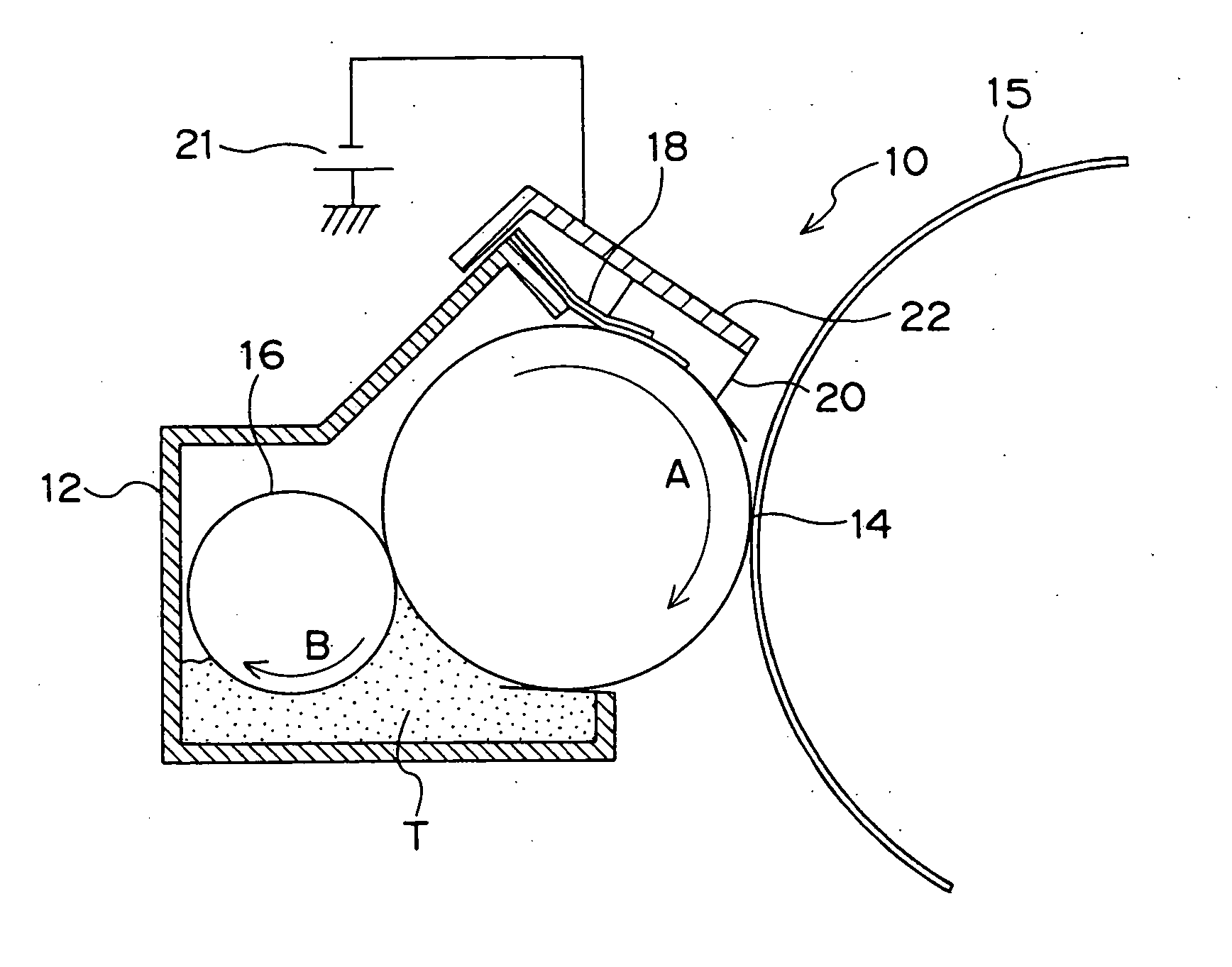 Developing Device Having A Voltage Application Member For Applying Varied Voltages