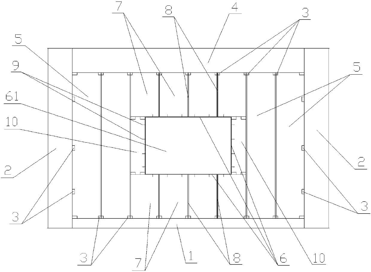 Multifunctional splicing partition wall and construction method thereof