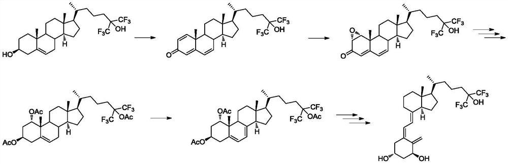 The preparation method and application of the intermediate for the preparation of flucalcidol