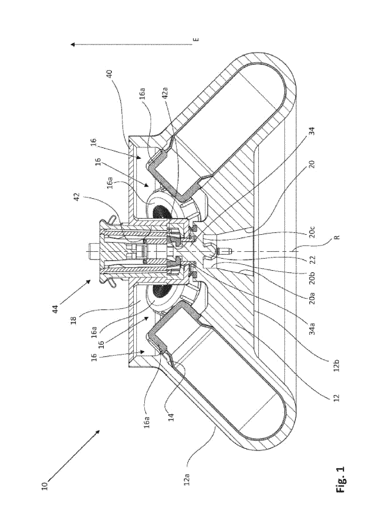 Centrifuge rotor mounted on drive shaft