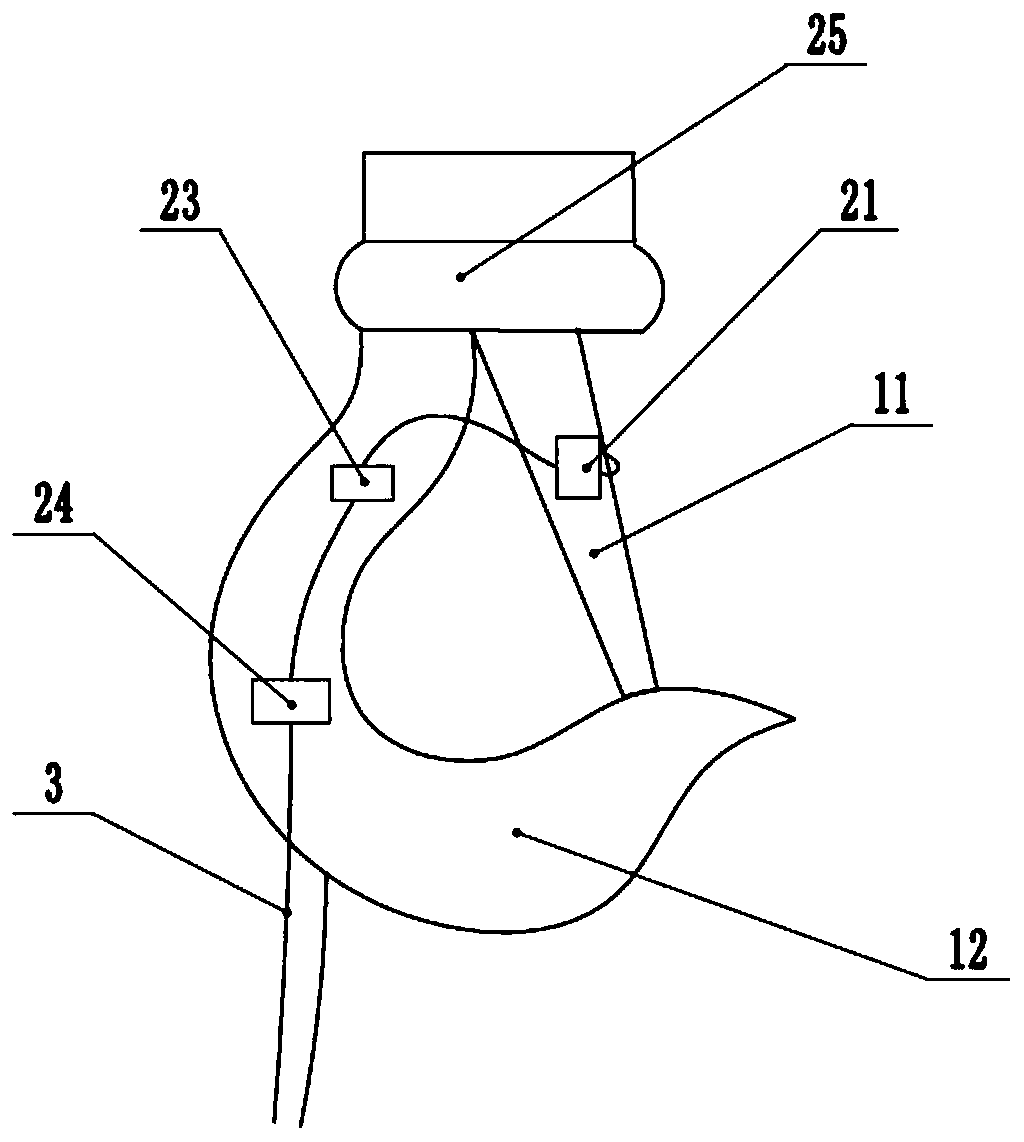 Automatic unhooking device, lifting hook and method