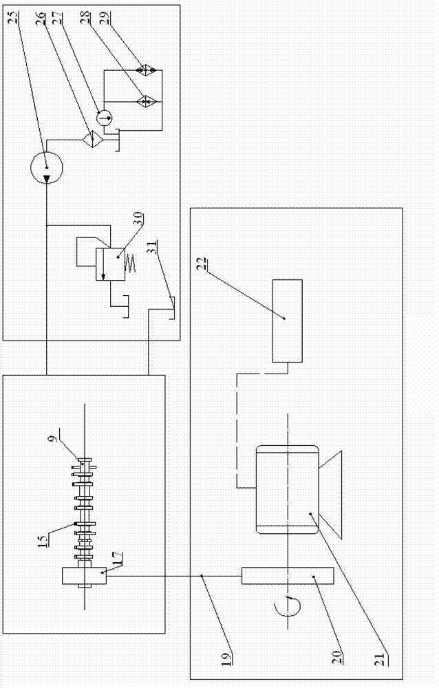 Engine camshaft standard working condition testing platform