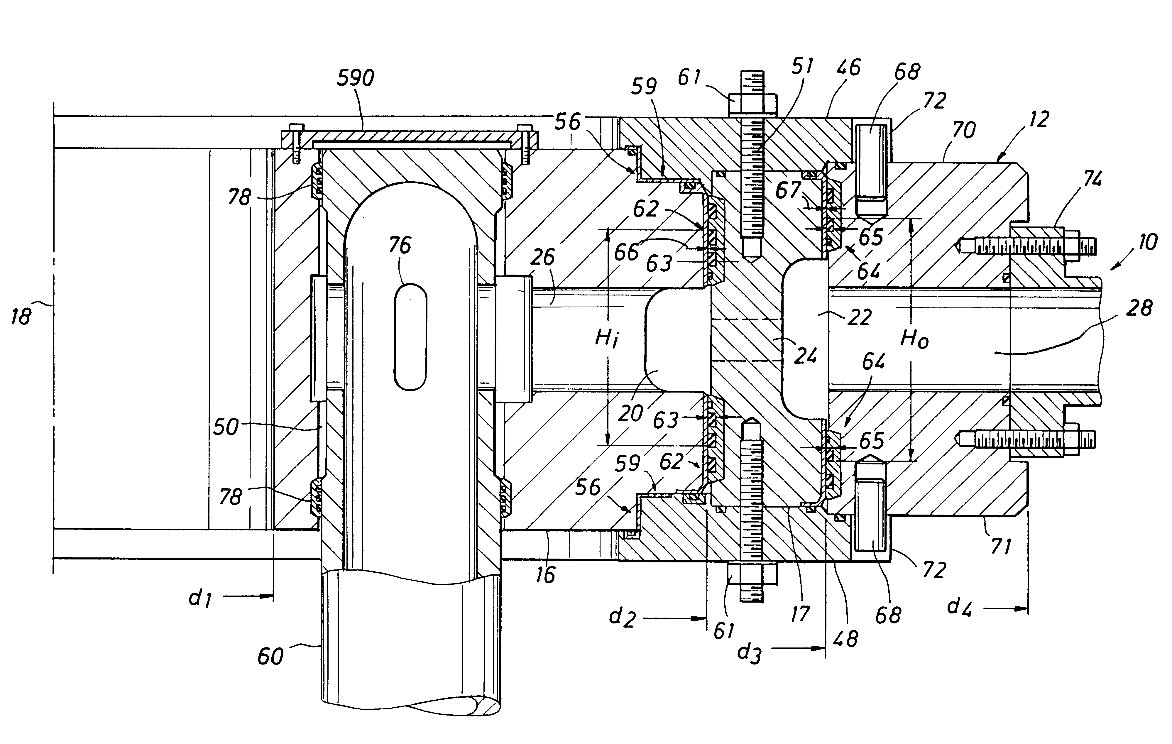 High pressure product swivel