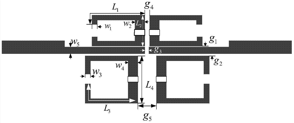 Electronically adjustable four-pass band filter based on double-layer resonators