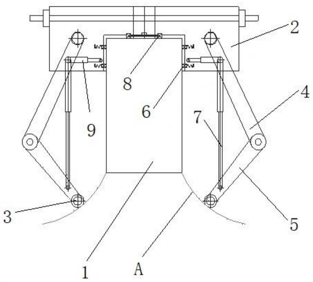 Earthwork backfilling and tamping device under a ground beam and using method thereof