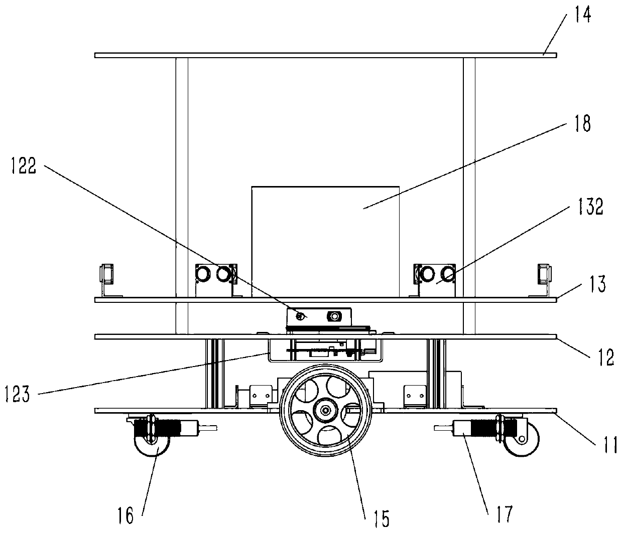 Dinner plate carrying and cleaning robot system for college canteens