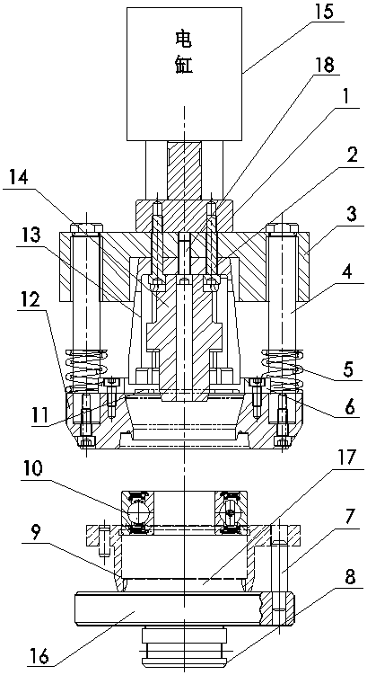 Device for integrally assembling bearing and retainer ring for hole