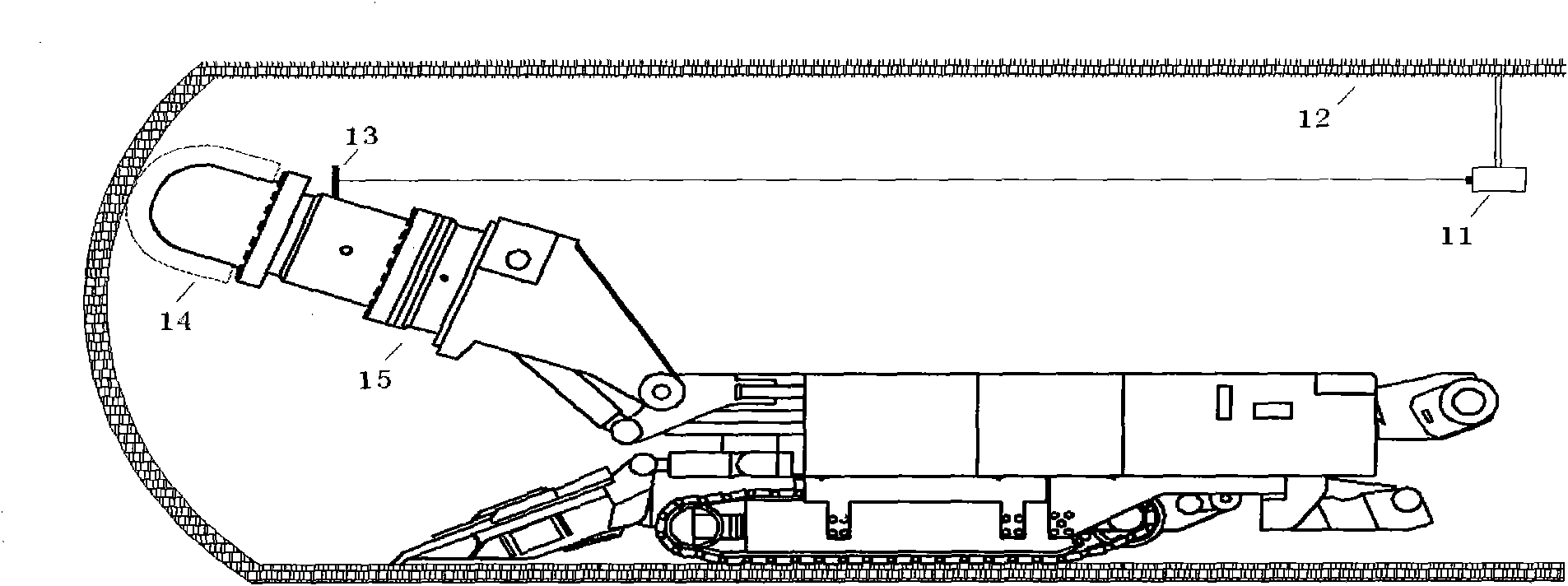 Laser guided positioning and orientation device and method of roadheader