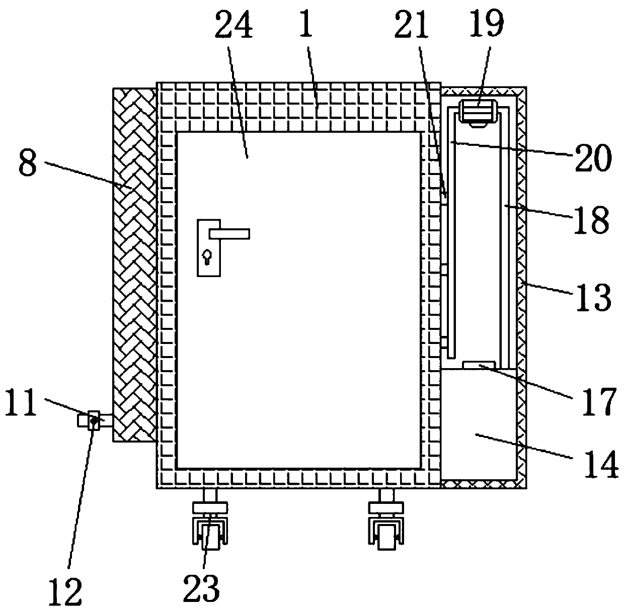 Operating room nursing apparatus disinfecting and storing device