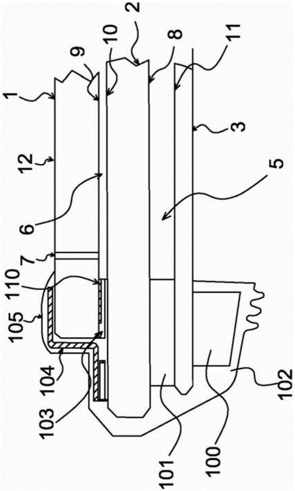 Glass panel for a space aircraft