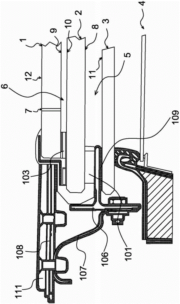 Glass panel for a space aircraft