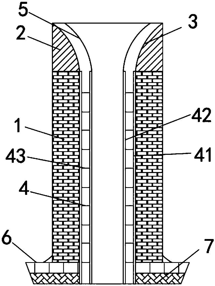 Novel anti-cracking tundish water inlet and preparation method thereof