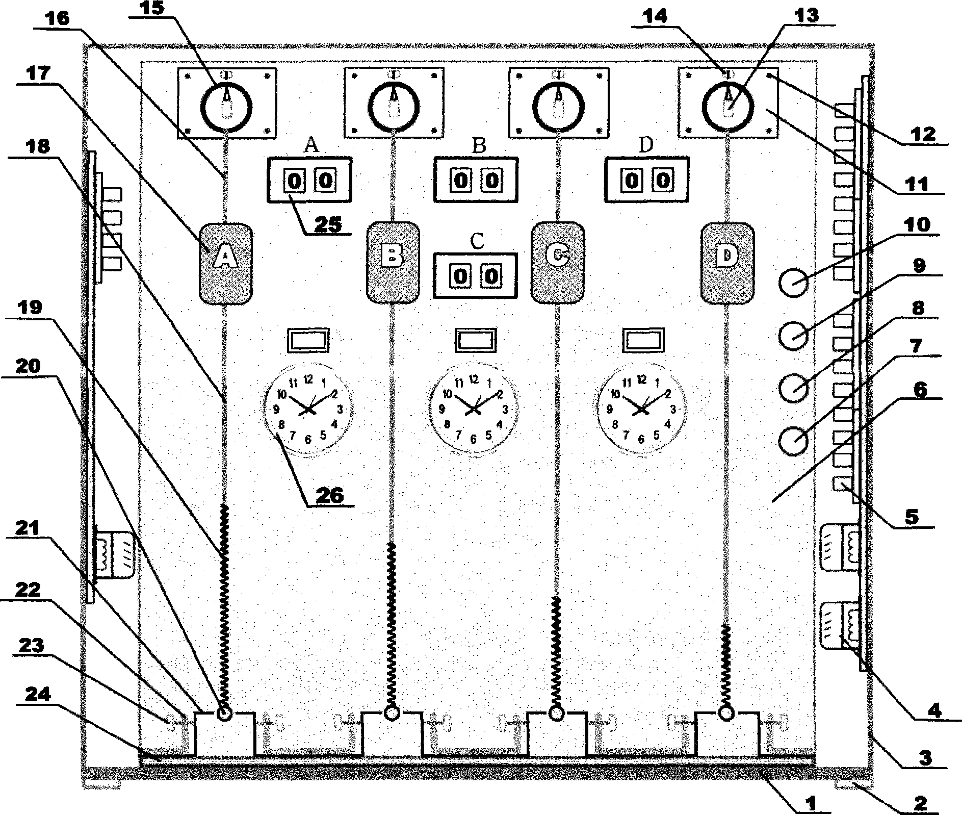 Pendulum and spring ram public earthquake alarm for city and town